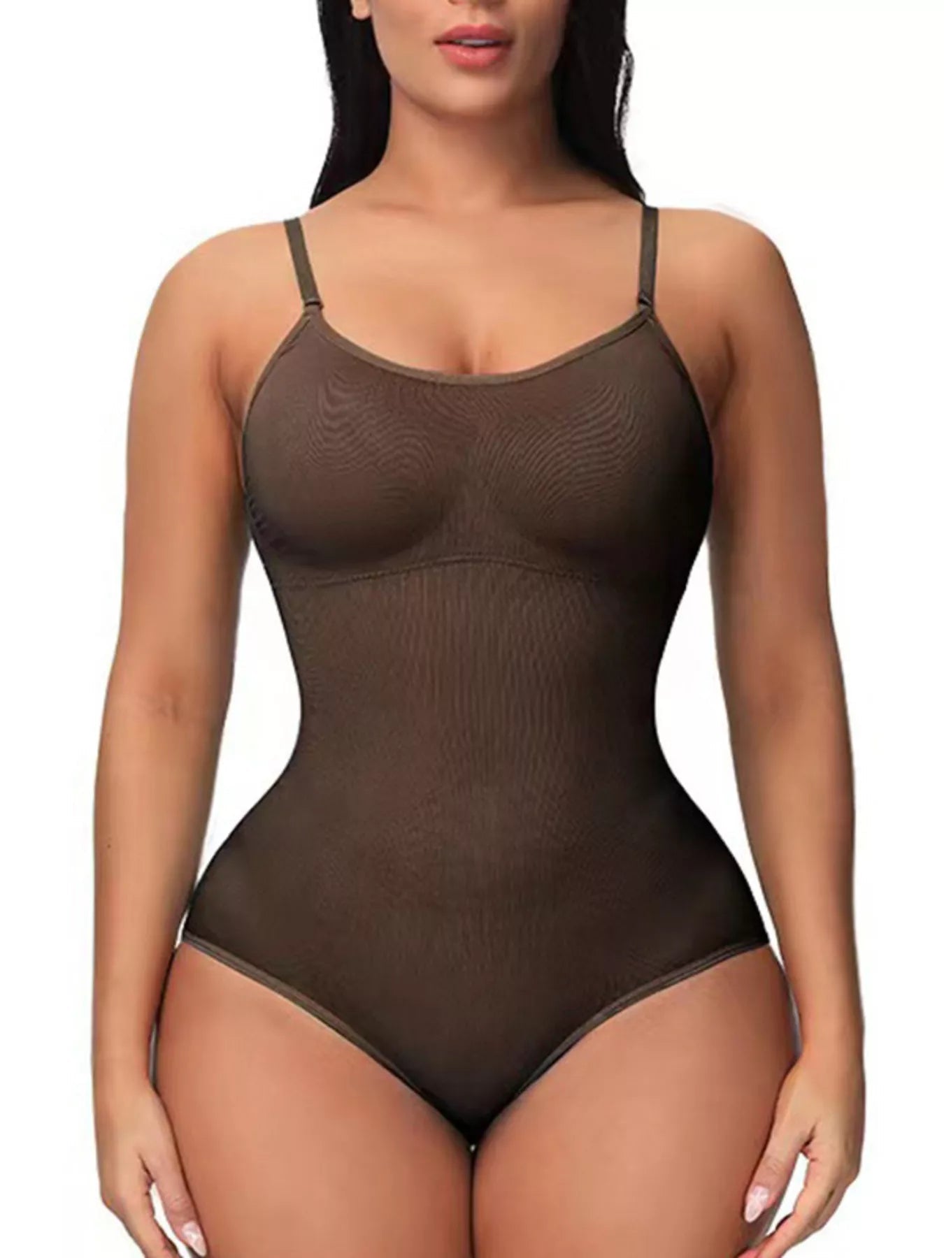 Full Size Seamless Scoop Neck Shaping Bodysuit Plus Size designed for comfort and style at Lookzlike