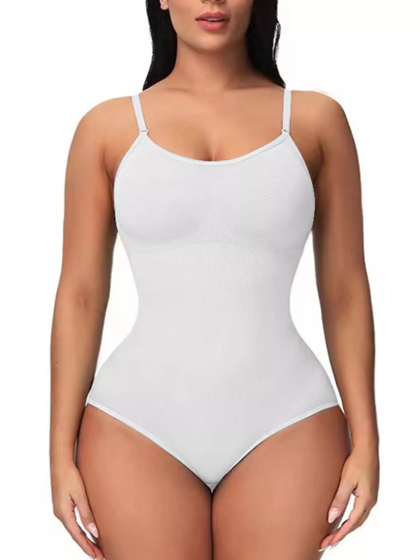 Full Size Seamless Scoop Neck Shaping Bodysuit Plus Size designed for comfort and style at Lookzlike