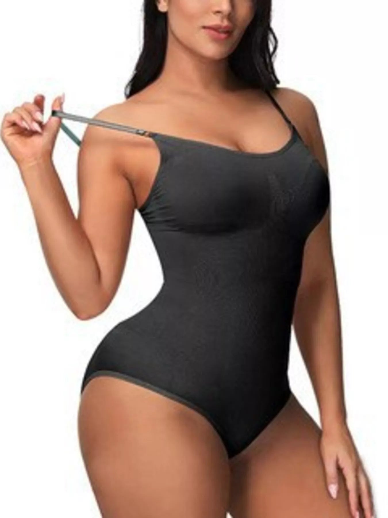 Full Size Seamless Scoop Neck Shaping Bodysuit Plus Size designed for comfort and style at Lookzlike