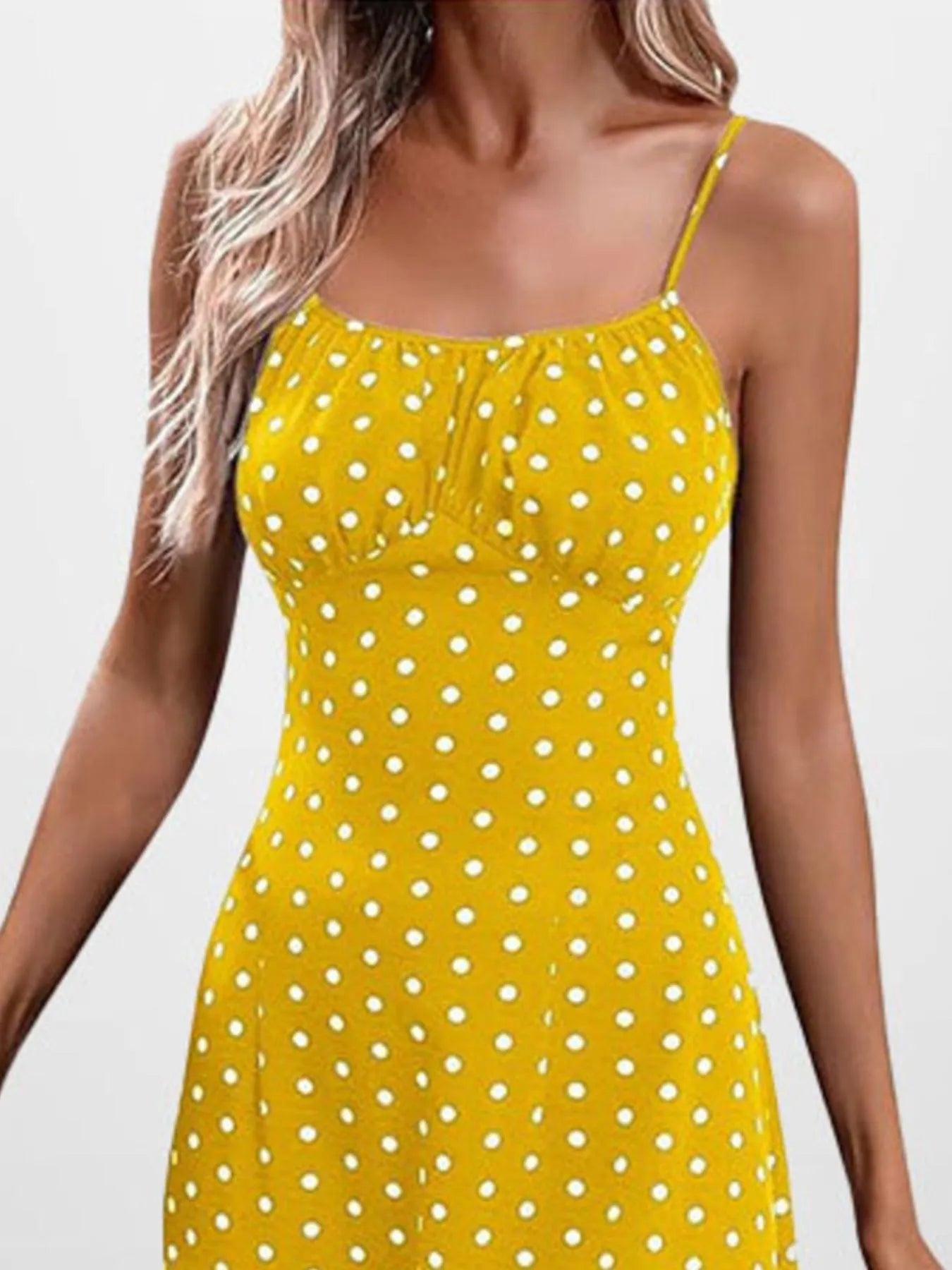 Full Size Slit Printed Cami Midi Dress Plus Size - Lookzlike