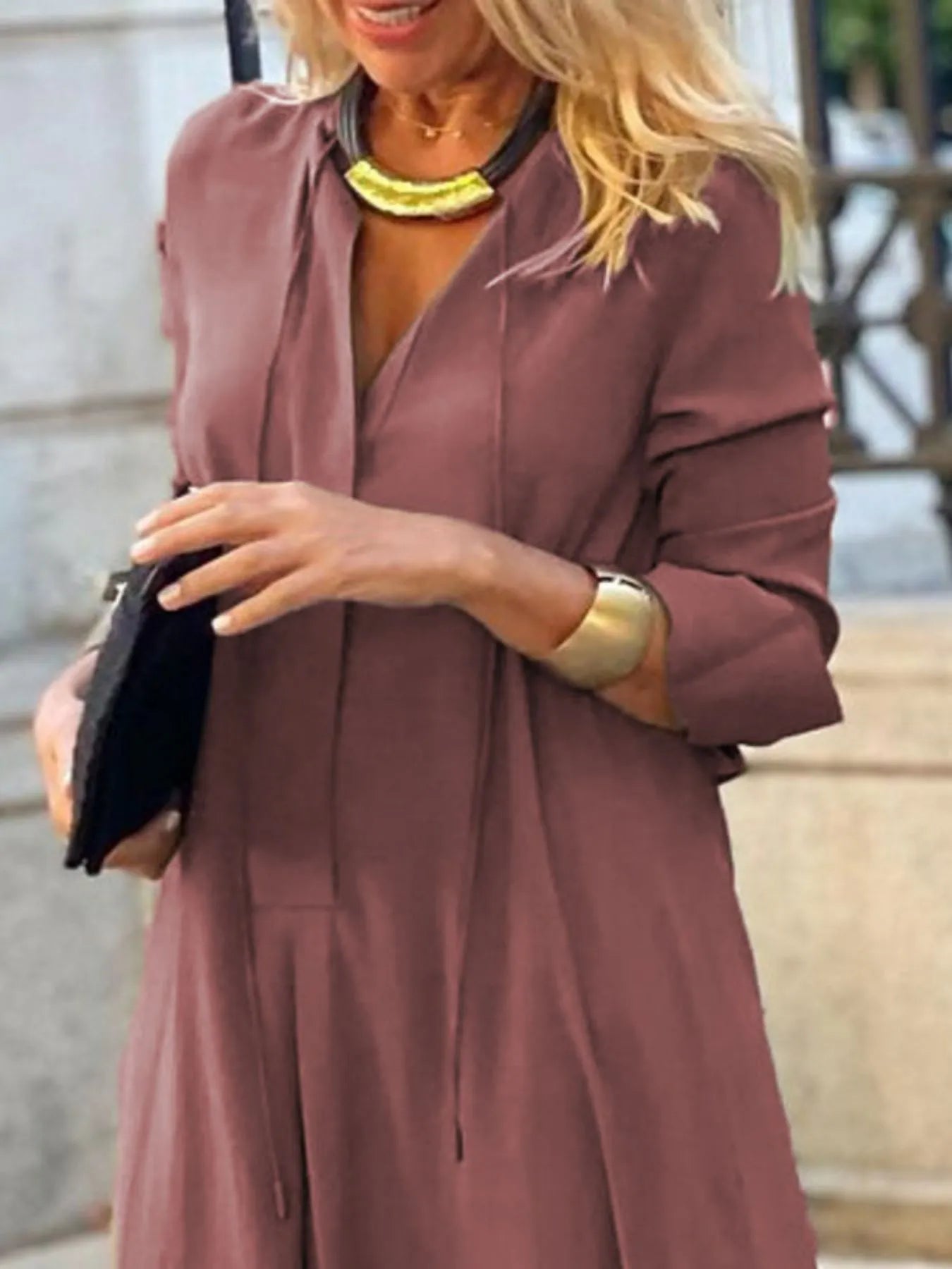 Full Size Solid Color Maxi Shirt Dress Plus Size - Lookzlike