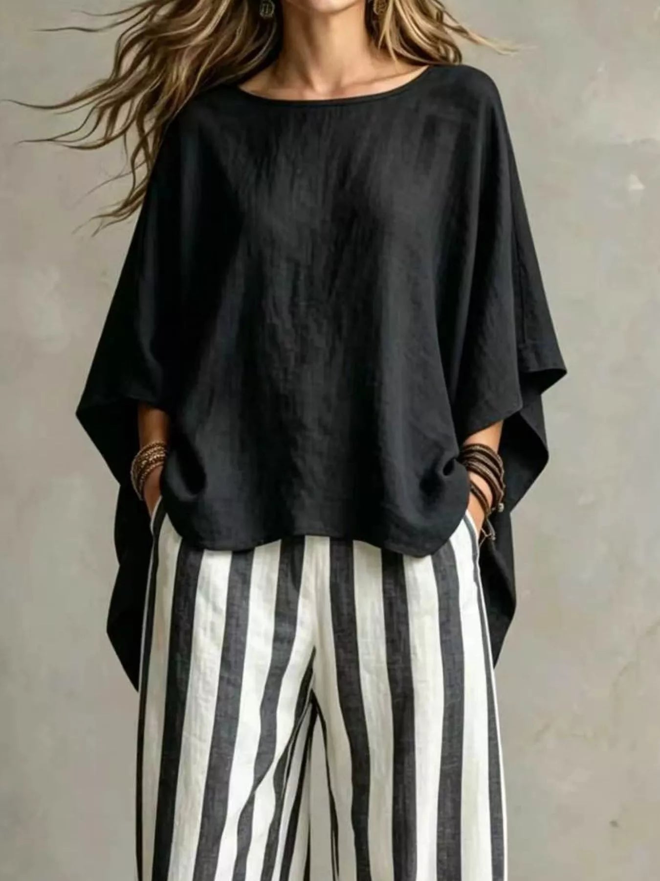 Full Size Solid Color Top and Pants Set Plus Size designed for comfort and style at Lookzlike