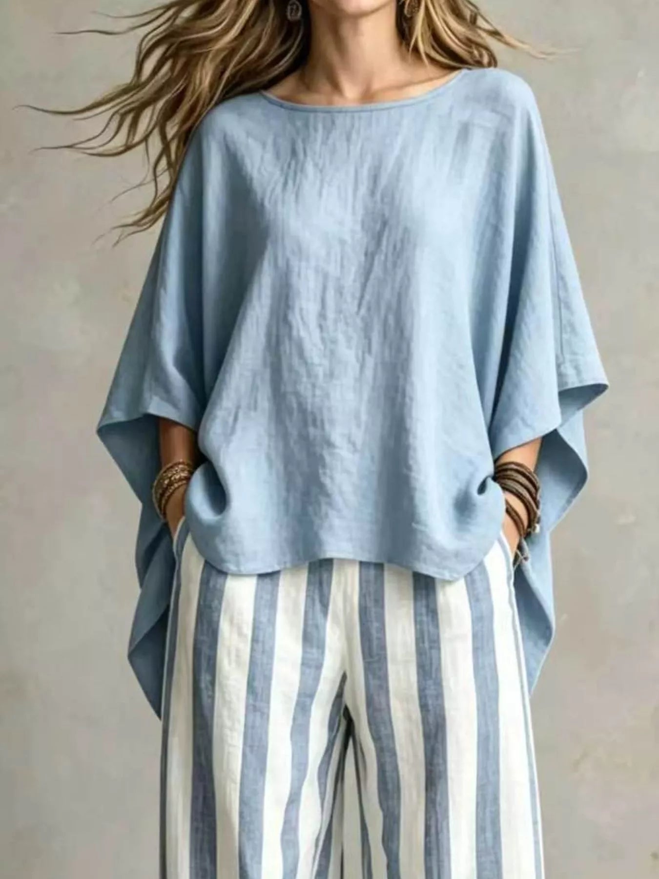 Full Size Solid Color Top and Pants Set Plus Size designed for comfort and style at Lookzlike