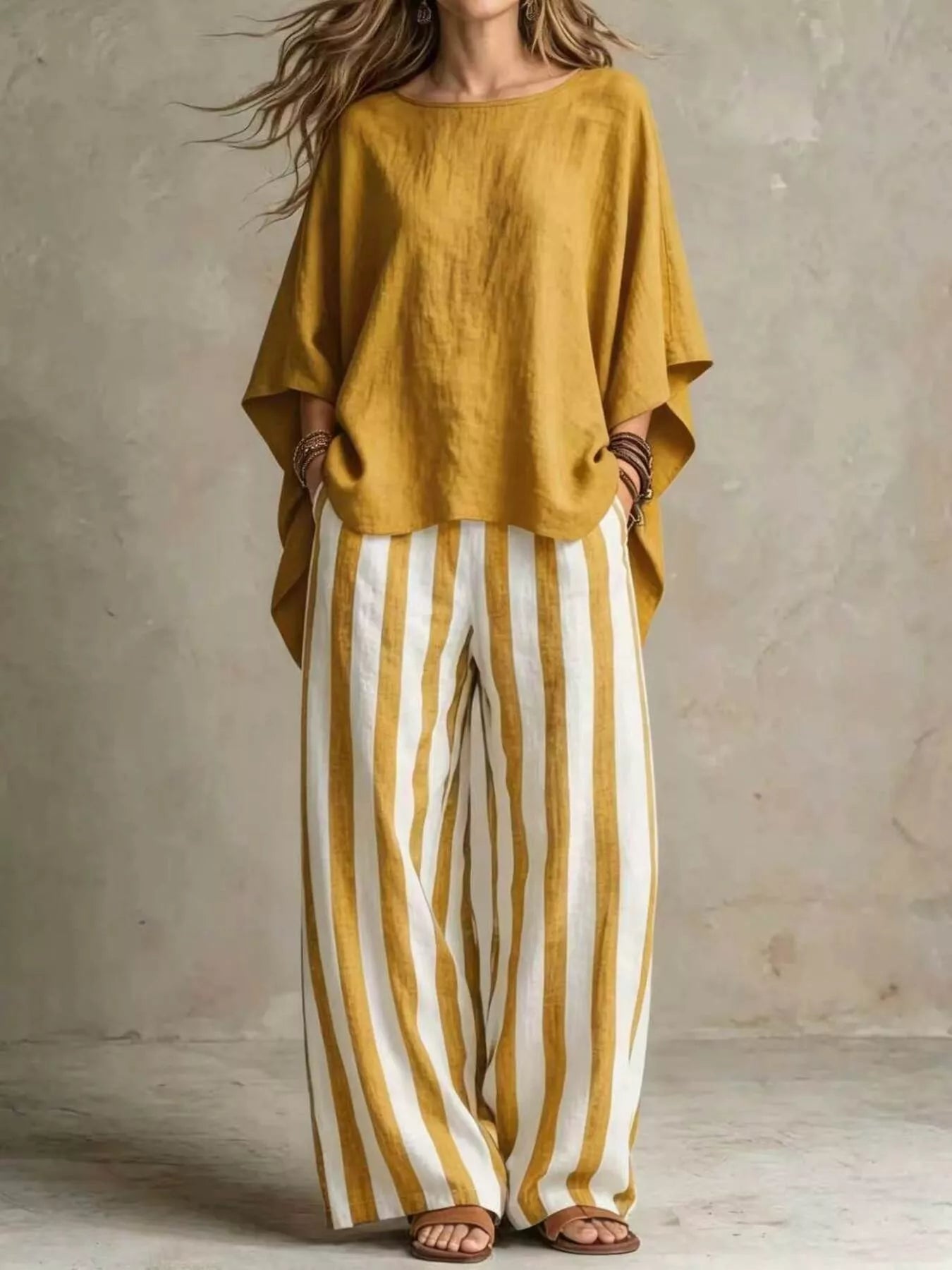 Full Size Solid Color Top and Pants Set Plus Size designed for comfort and style at Lookzlike