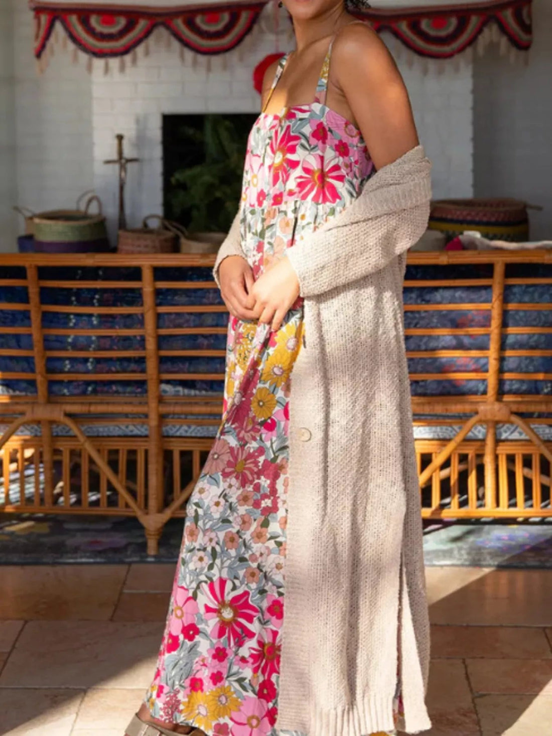 Full Size Square Neck Cami Dress with Side Slit Plus Size designed for comfort and style at Lookzlike