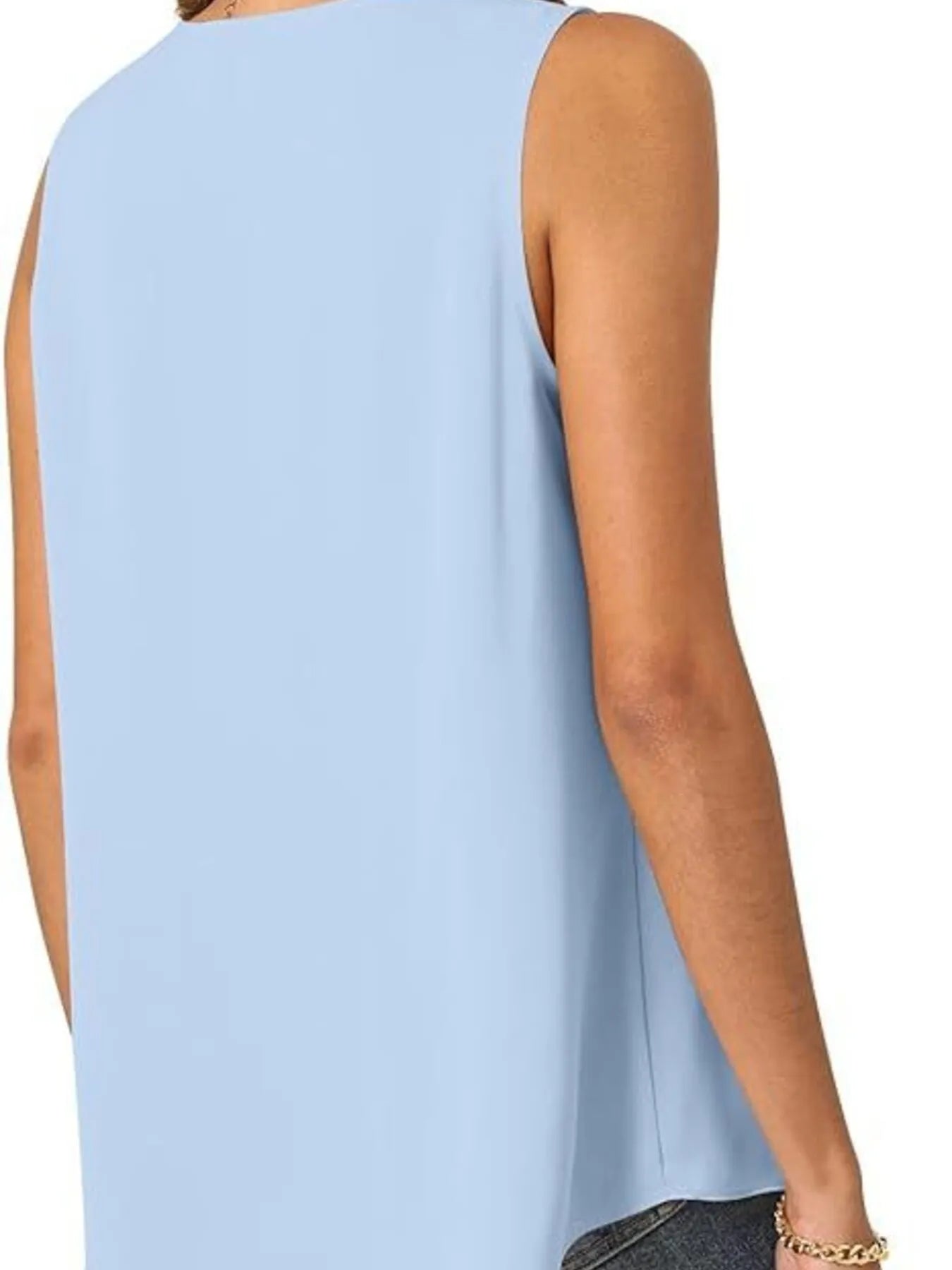 Full Size V-Neck Sleeveless Tank Top Plus Size - Lookzlike