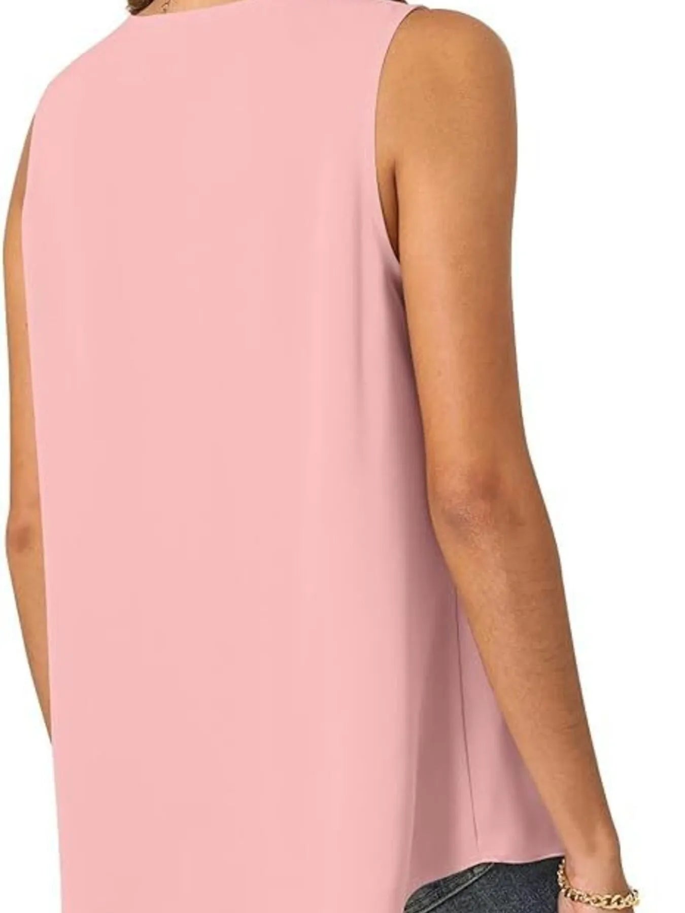Full Size V-Neck Sleeveless Tank Top Plus Size - Lookzlike