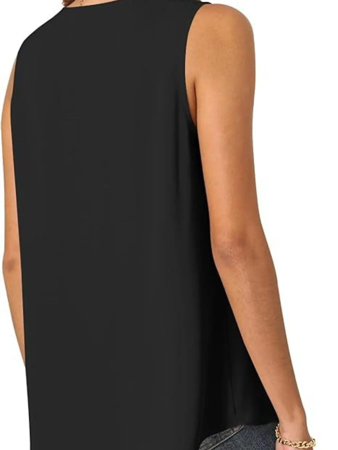 Full Size V-Neck Sleeveless Tank Top Plus Size - Lookzlike