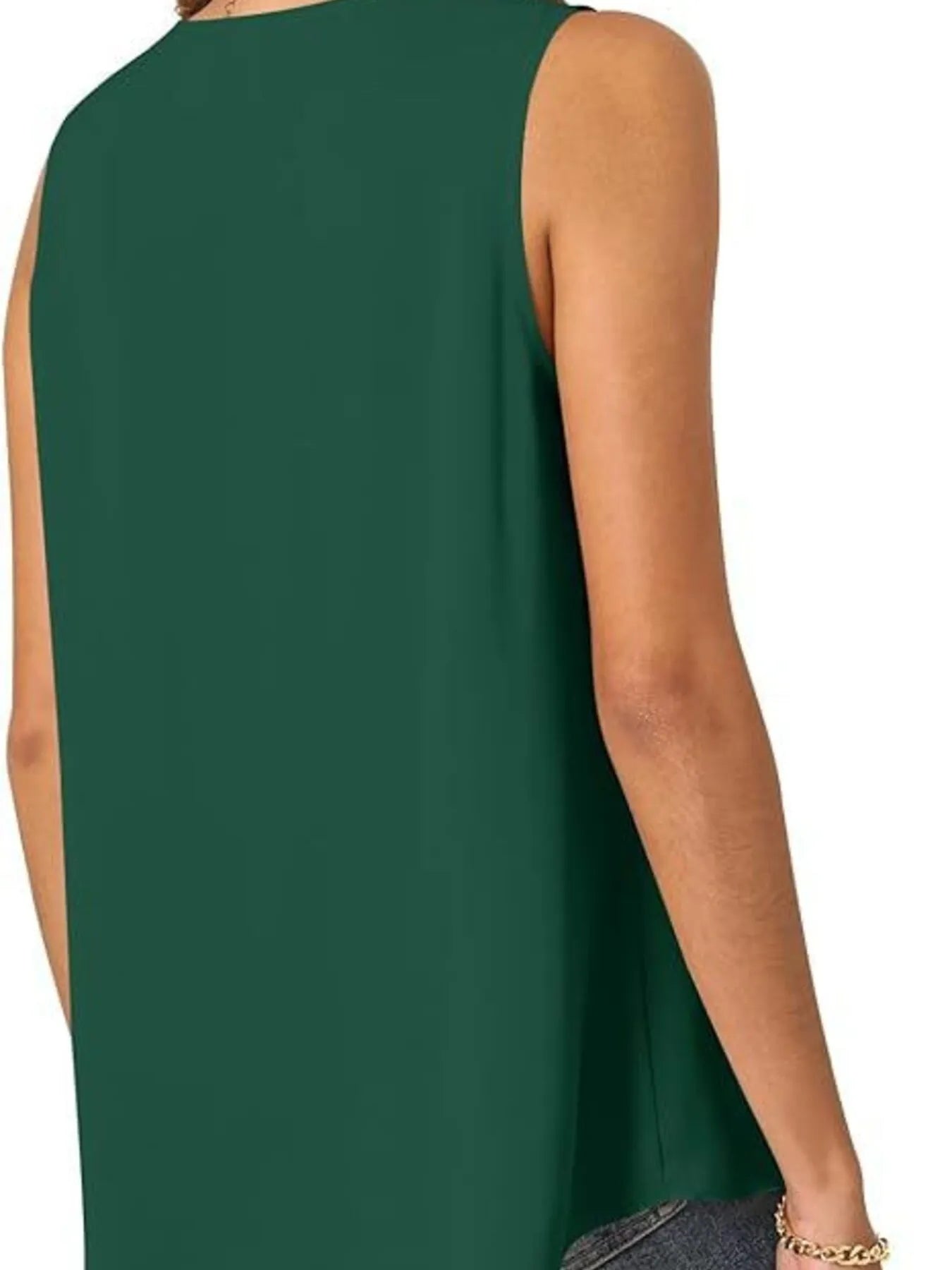 Full Size V-Neck Sleeveless Tank Top Plus Size - Lookzlike