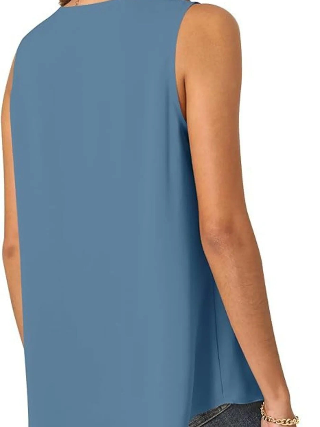 Full Size V-Neck Sleeveless Tank Top Plus Size - Lookzlike