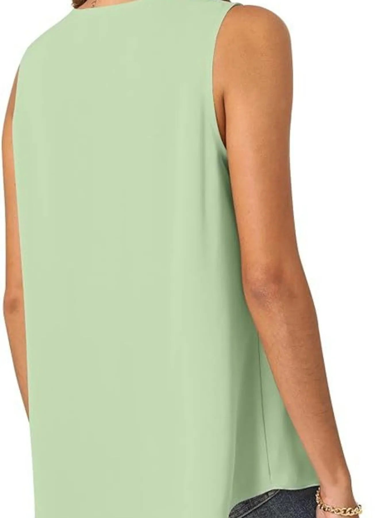 Full Size V-Neck Sleeveless Tank Top Plus Size - Lookzlike