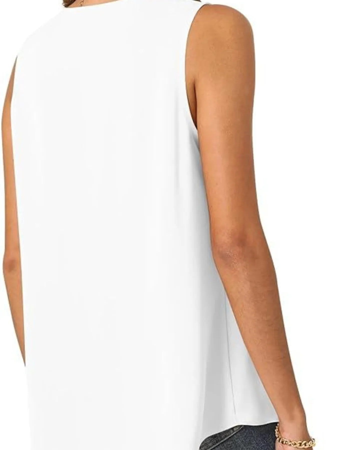 Full Size V-Neck Sleeveless Tank Top Plus Size - Lookzlike