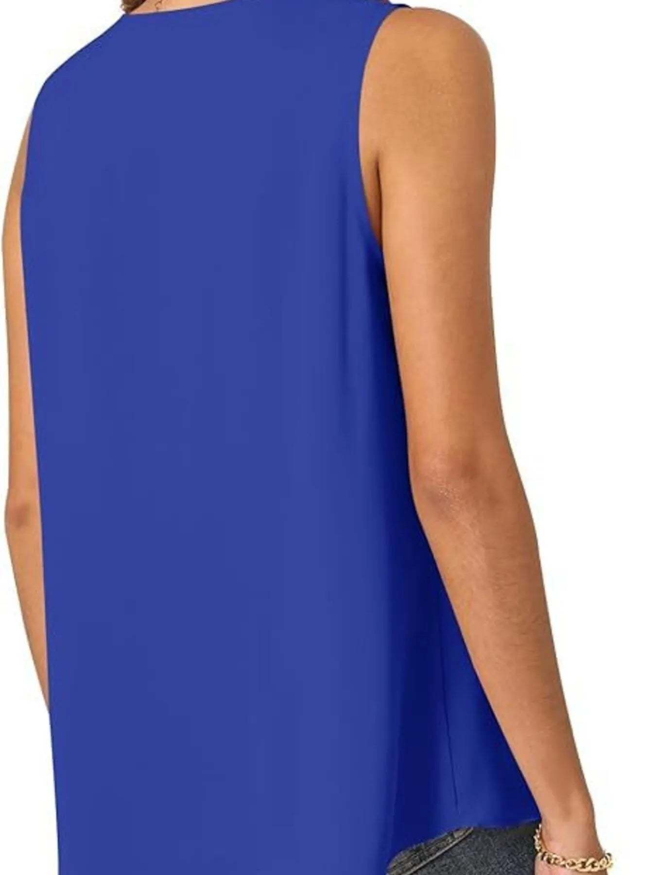 Full Size V-Neck Sleeveless Tank Top Plus Size - Lookzlike