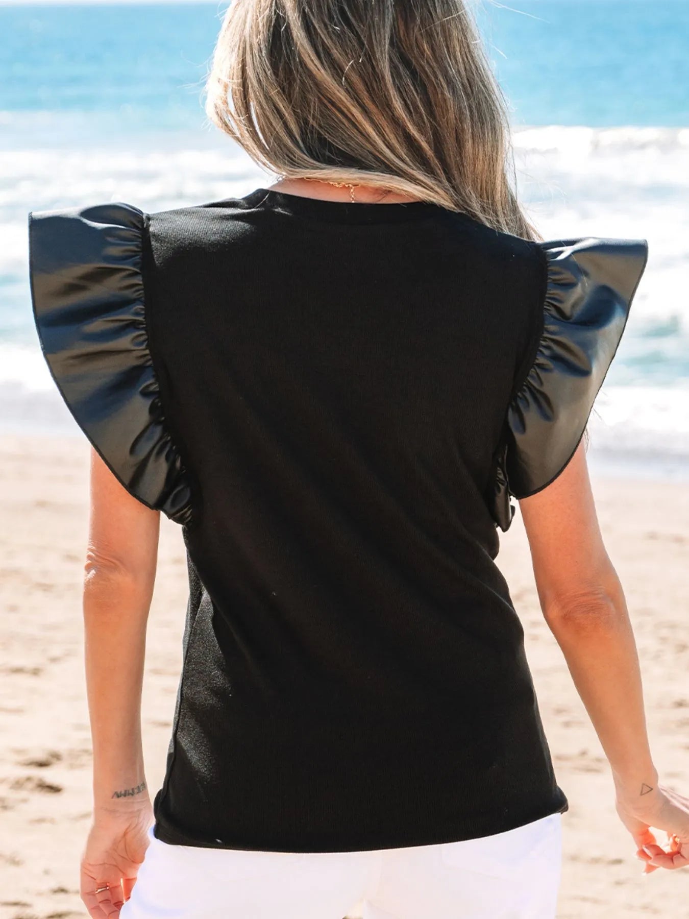 GAME DAY Ruffle Sleeve Blouse - Lookzlike