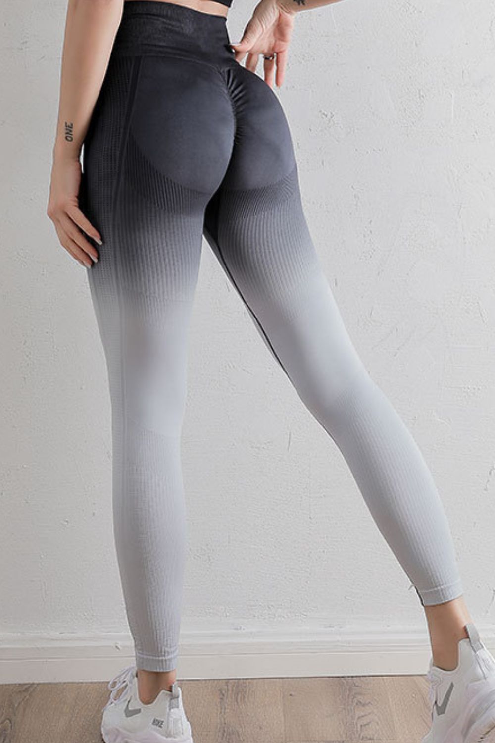 Gradient High Waist Sports Leggings - Lookzlike