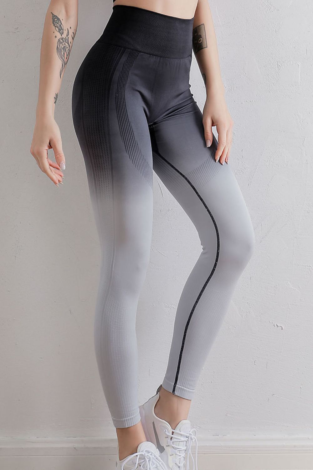 Gradient High Waist Sports Leggings - Lookzlike
