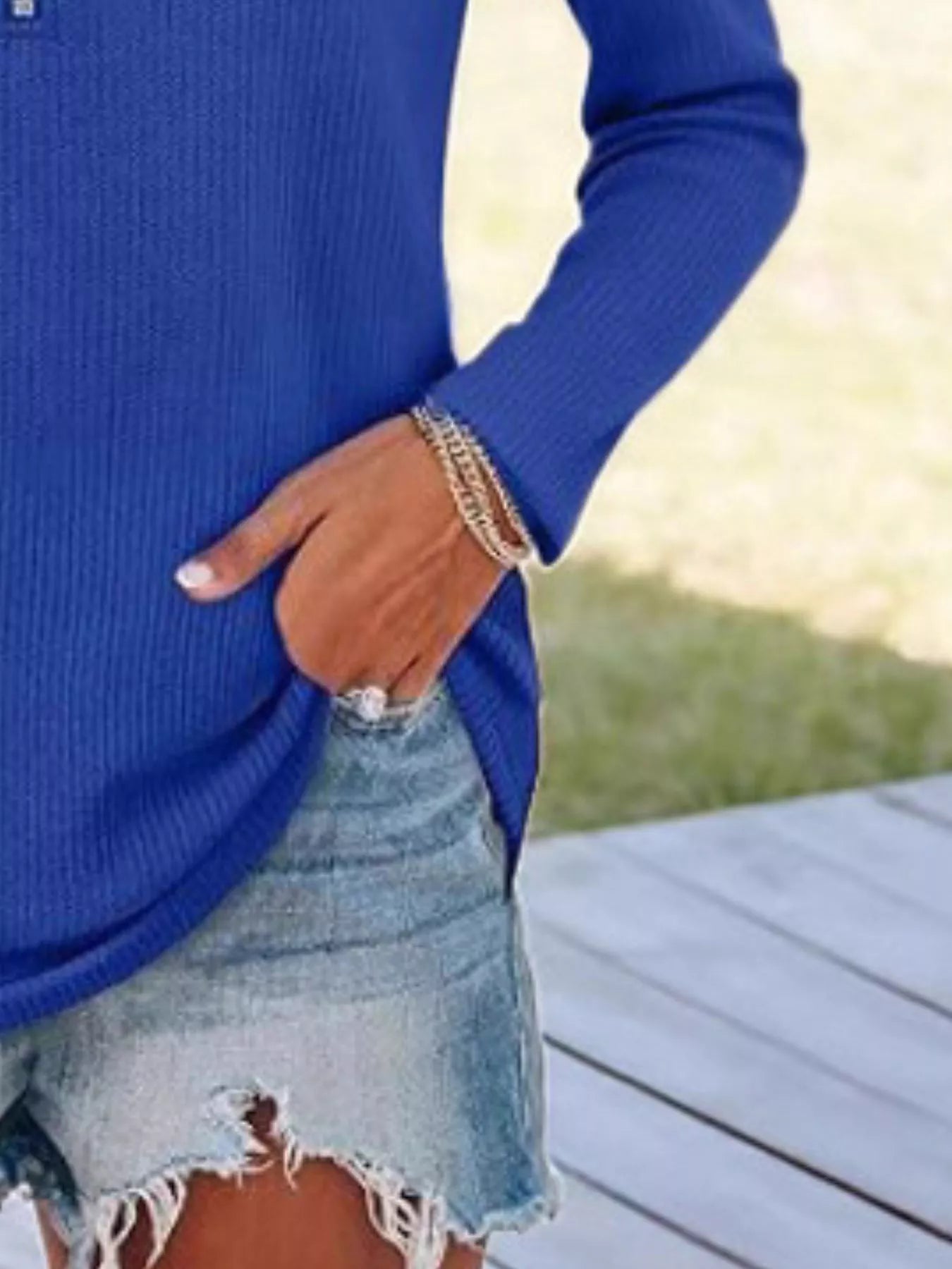 Half Zip Long Sleeve Knit Top designed for comfort and style at Lookzlike