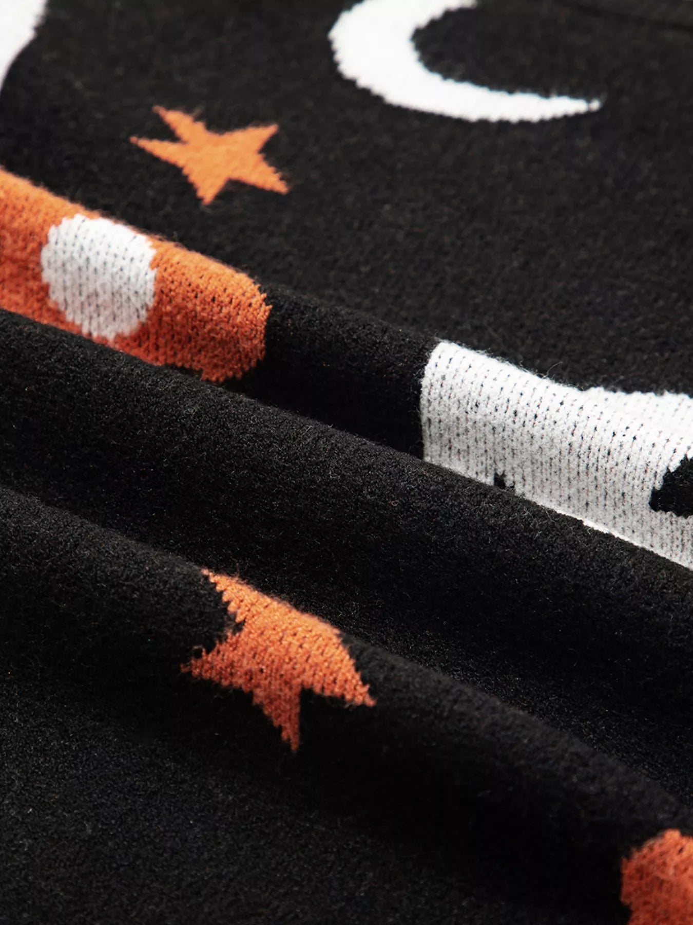 Halloween Gothic Pattern Long Sleeve Sweater designed for comfort and style at Lookzlike