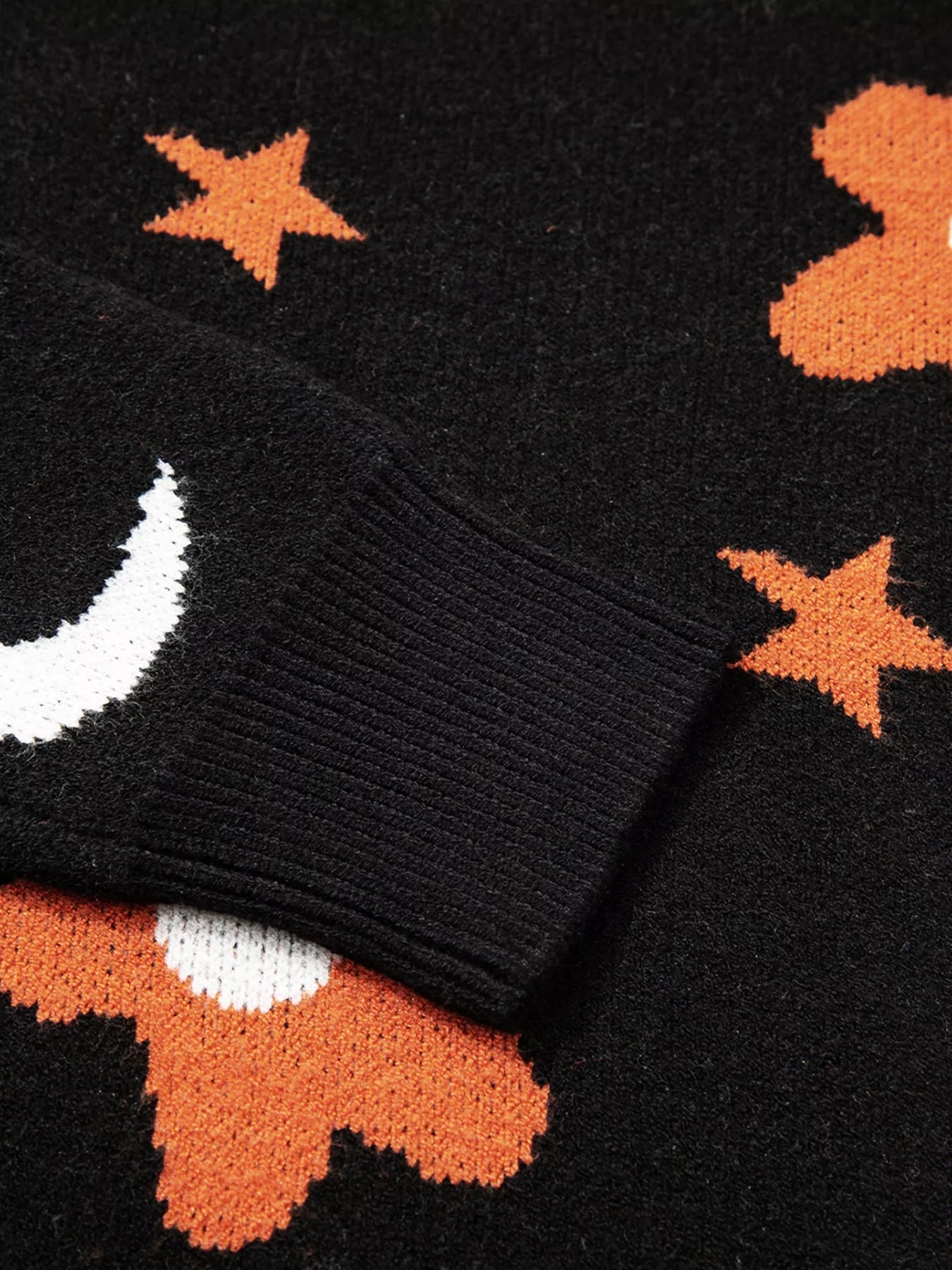 Halloween Gothic Pattern Long Sleeve Sweater designed for comfort and style at Lookzlike