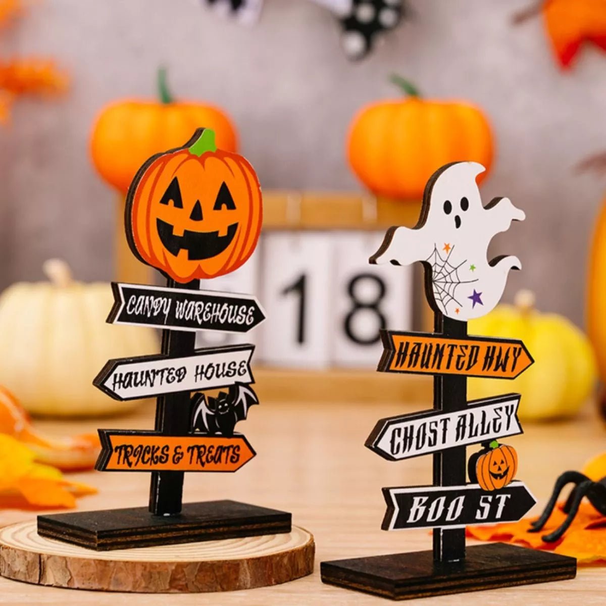Halloween Wooden Signpost Ornaments designed for comfort and style at Lookzlike