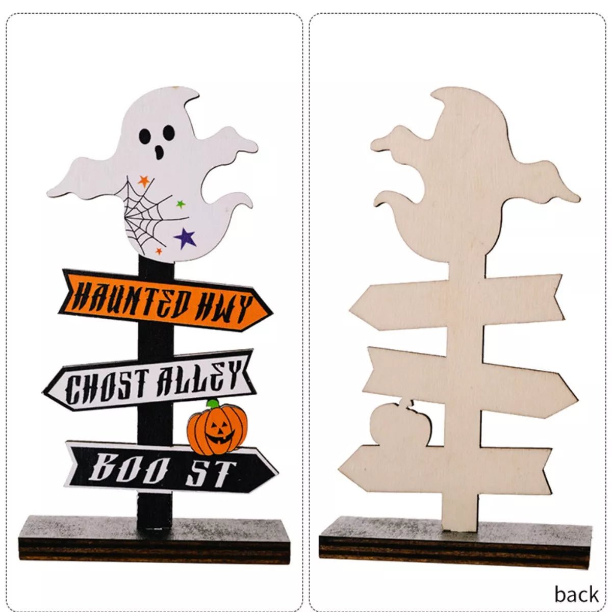 Halloween Wooden Signpost Ornaments designed for comfort and style at Lookzlike