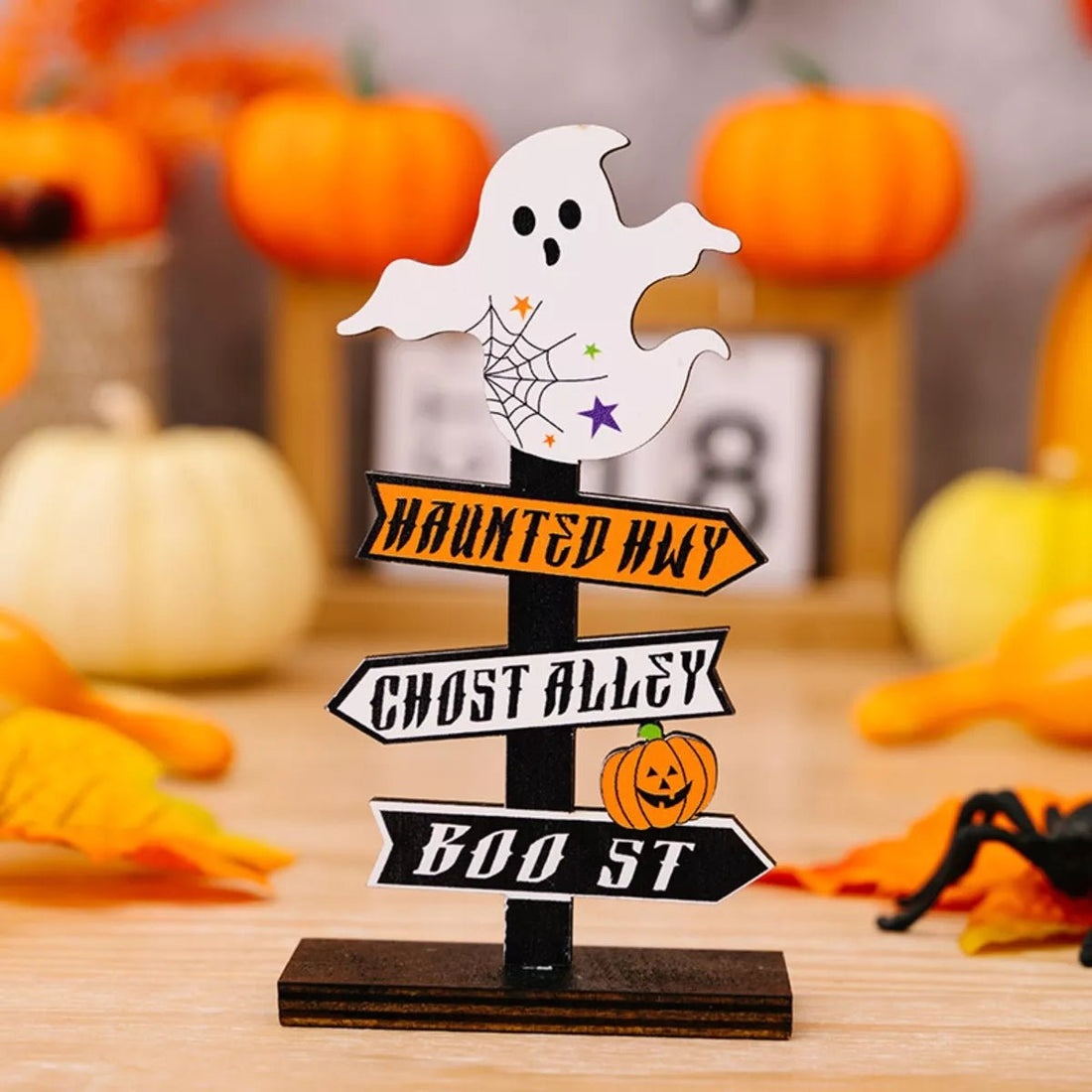 Halloween Wooden Signpost Ornaments designed for comfort and style at Lookzlike