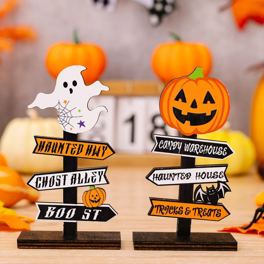 Halloween Wooden Signpost Ornaments designed for comfort and style at Lookzlike