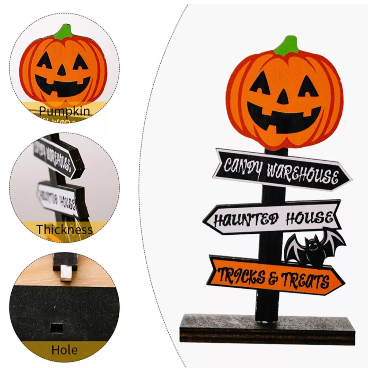 Halloween Wooden Signpost Ornaments designed for comfort and style at Lookzlike