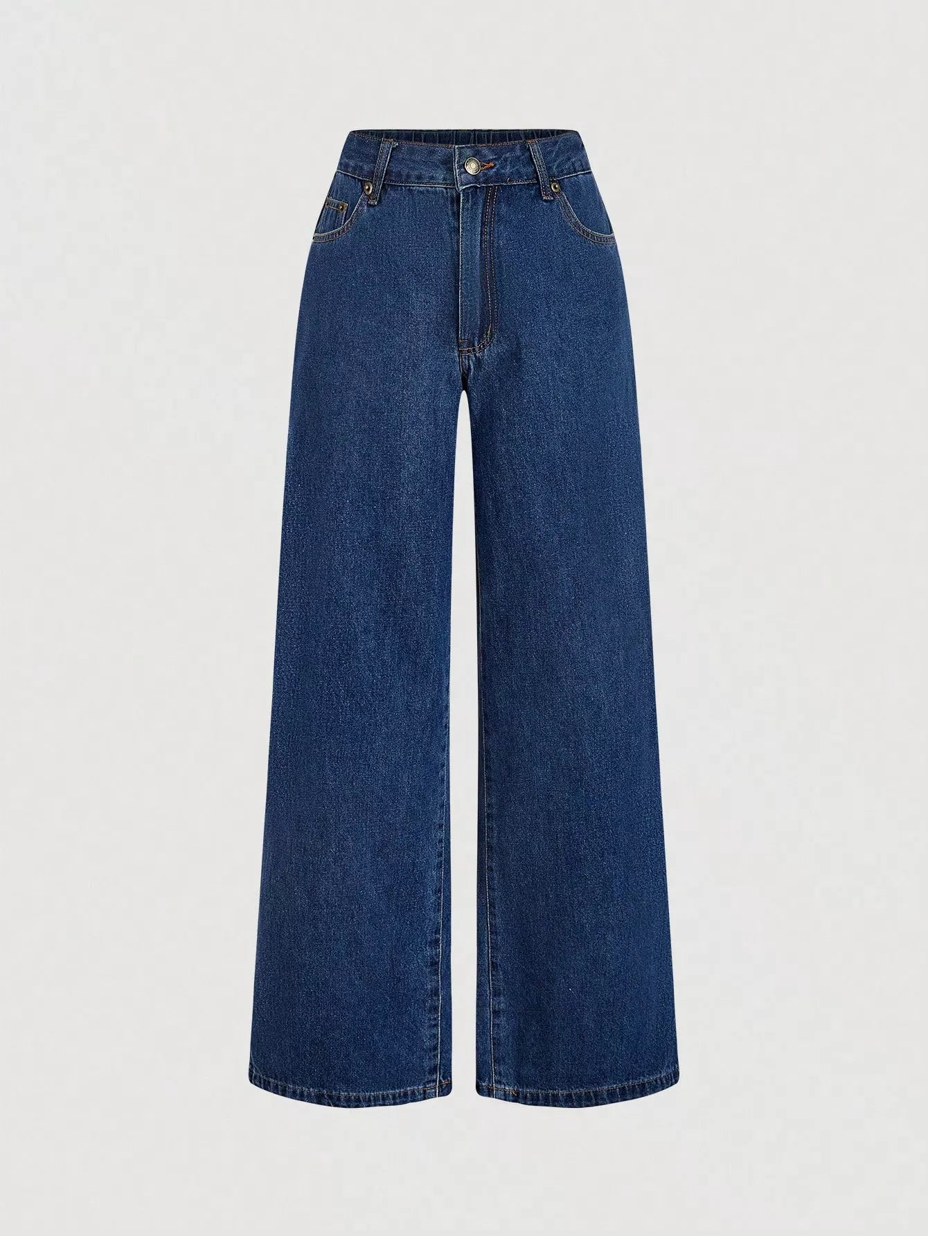 Halter Neck Denim Vest and Wide-Leg Jeans Set designed for comfort and style at Lookzlike