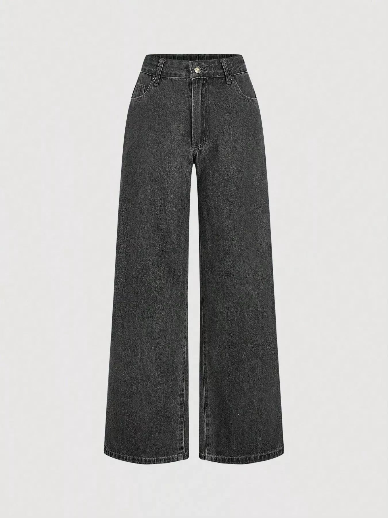 Halter Neck Denim Vest and Wide-Leg Jeans Set designed for comfort and style at Lookzlike