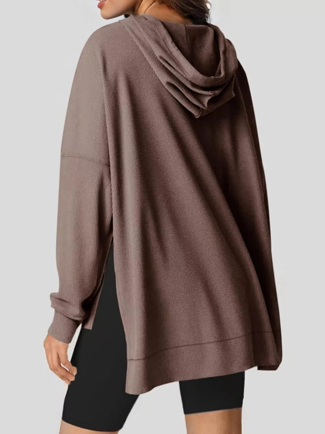 High - Low Hoodie with Kangaroo Pocket designed for comfort and style at Lookzlike