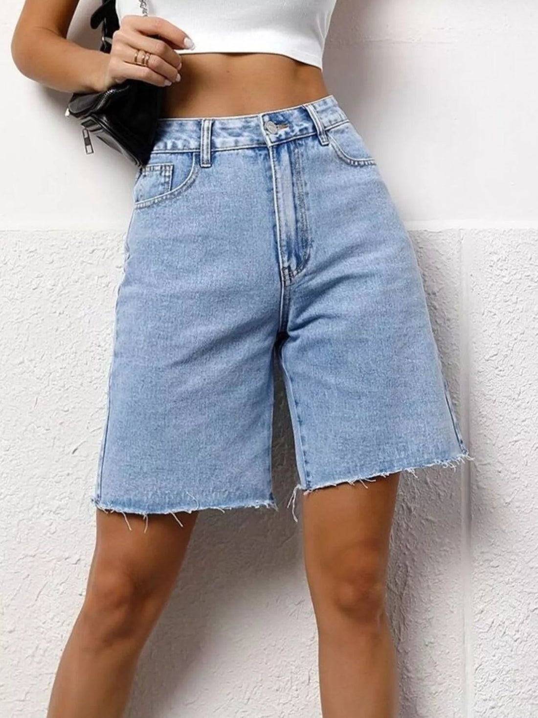 High Waist Denim Shorts designed for comfort and style at Lookzlike