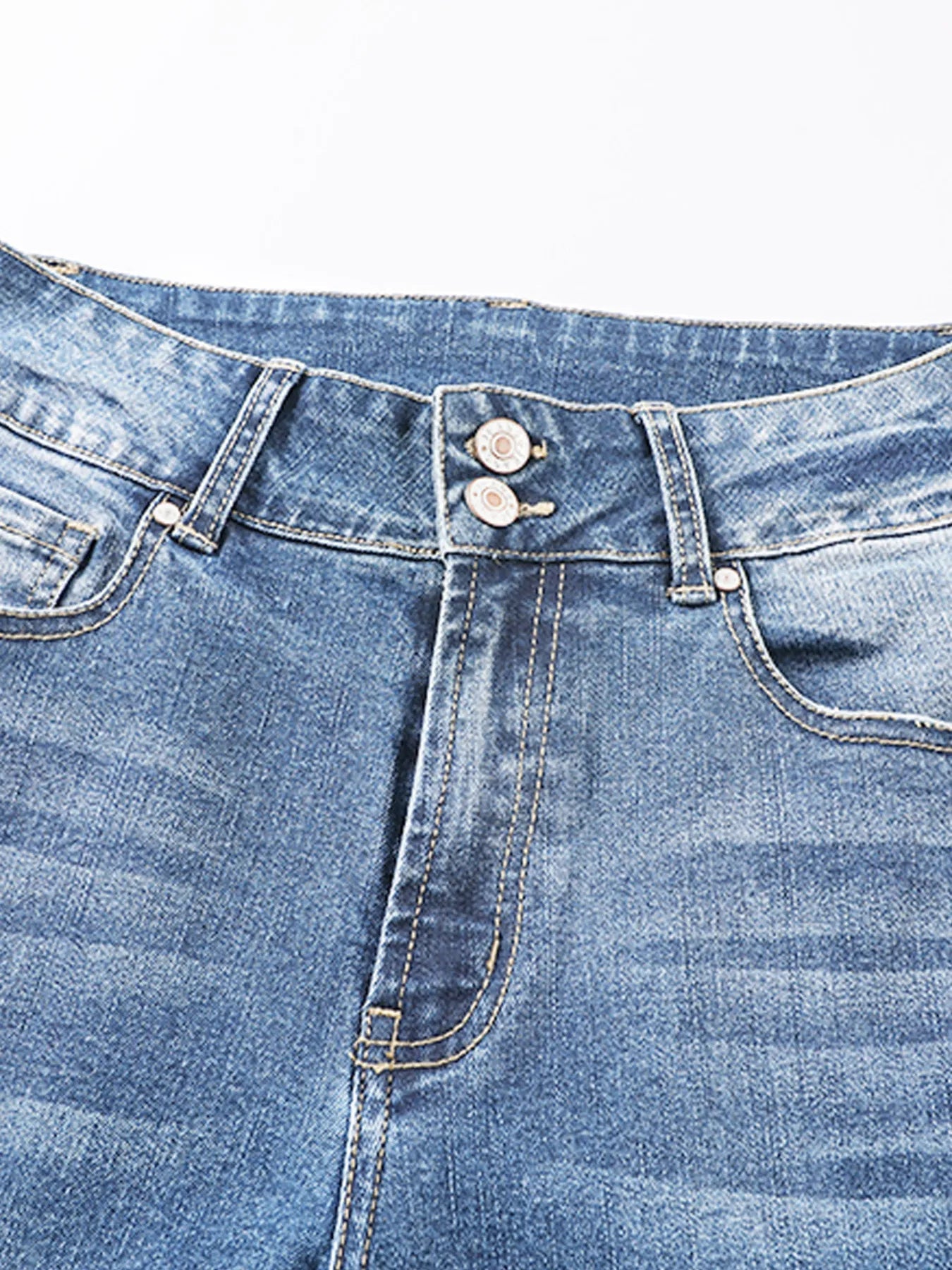 High Waist Distressed Straight Leg Jeans designed for comfort and style at Lookzlike