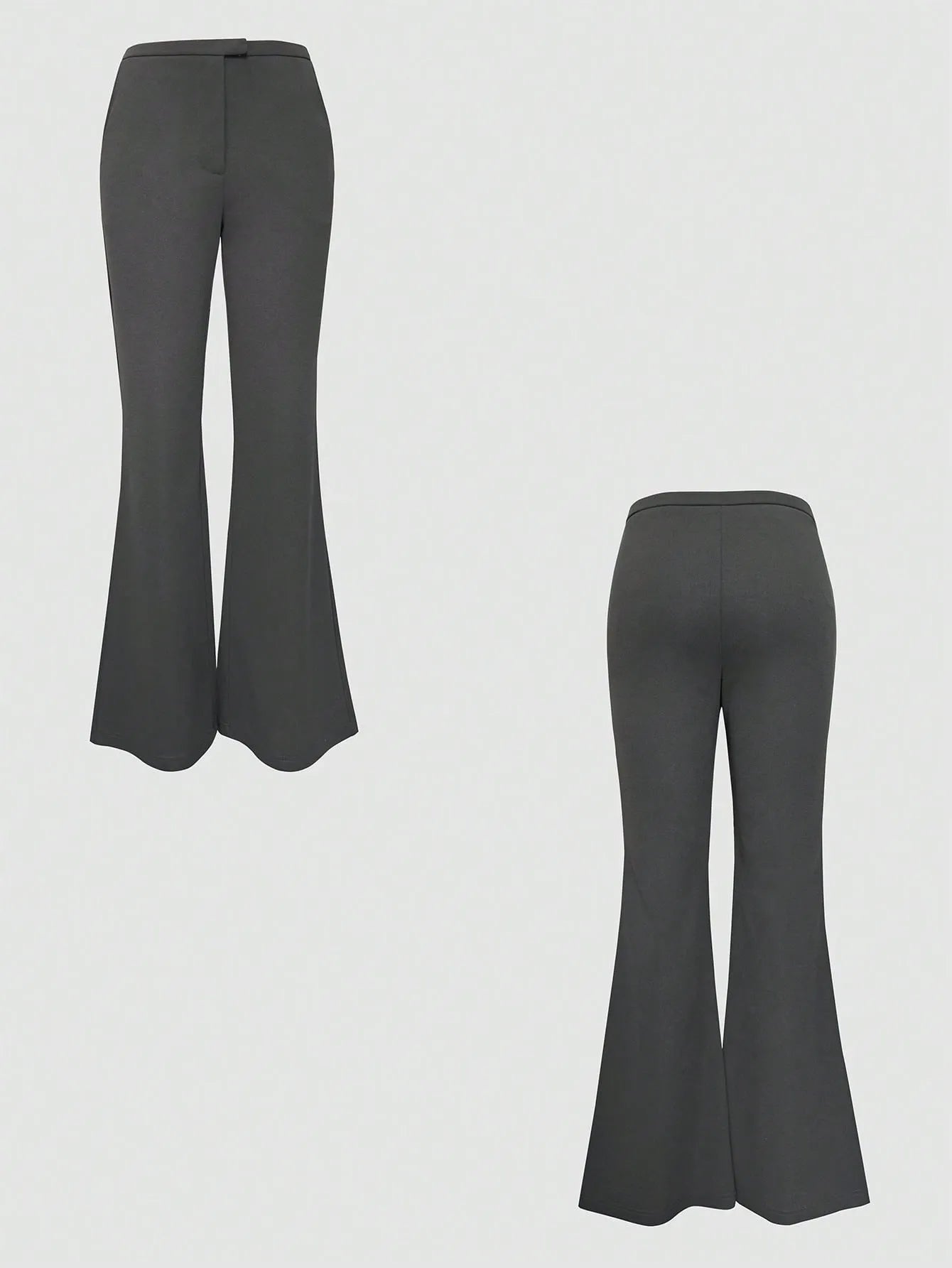 High Waist Flare Leg Trousers - Lookzlike