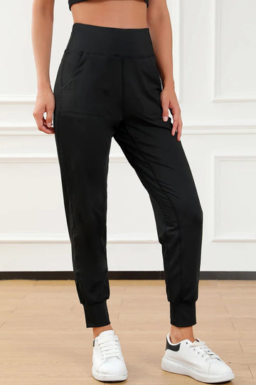 High Waist Joggers with Pockets - Lookzlike