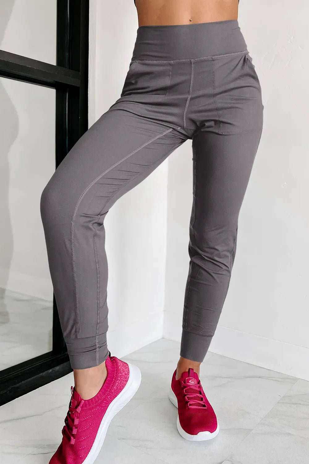 High Waist Joggers with Pockets - Lookzlike