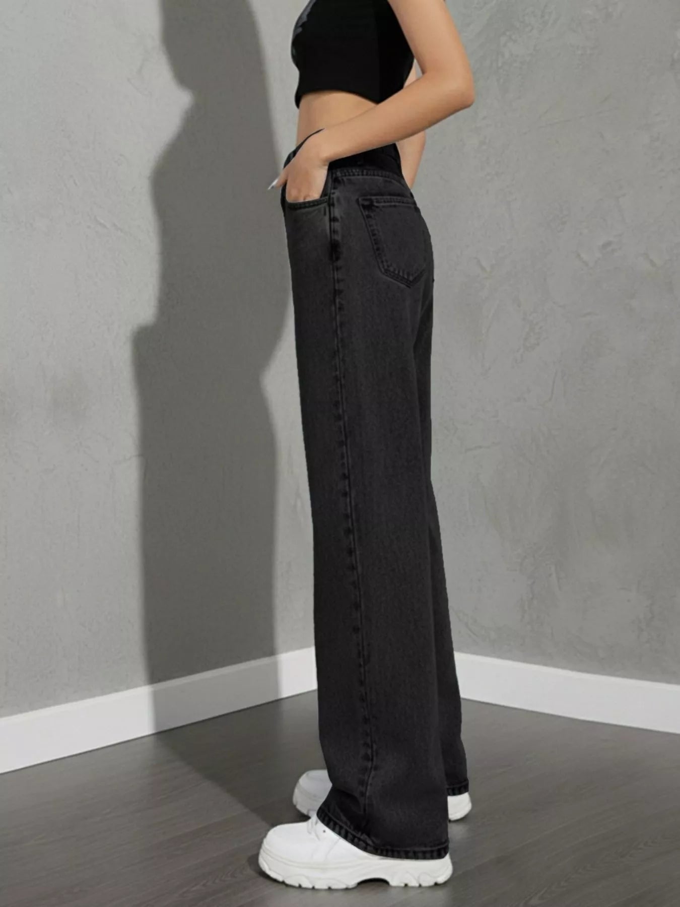 High Waist Wide Leg Jeans designed for comfort and style at Lookzlike