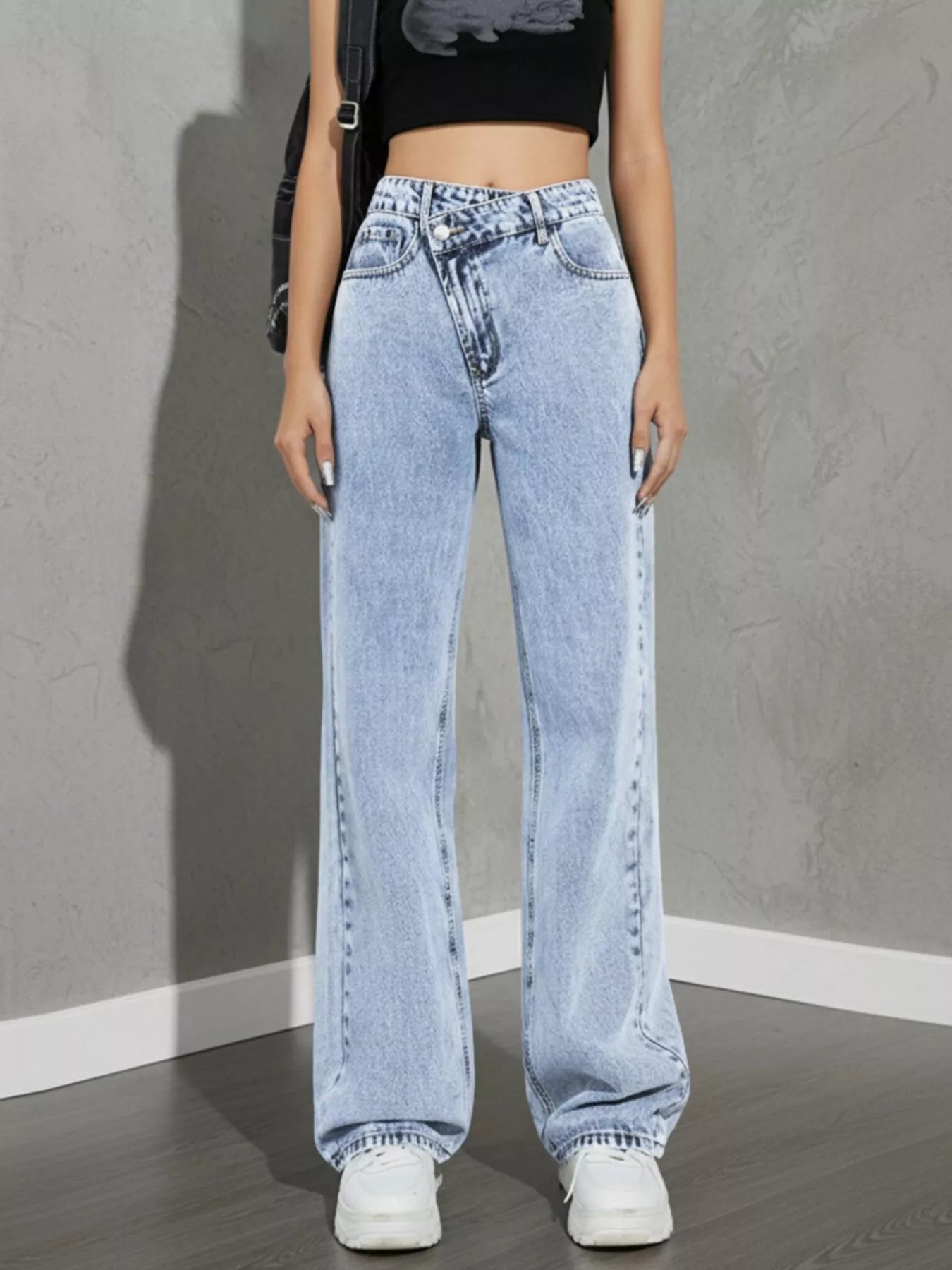High Waist Wide Leg Jeans designed for comfort and style at Lookzlike