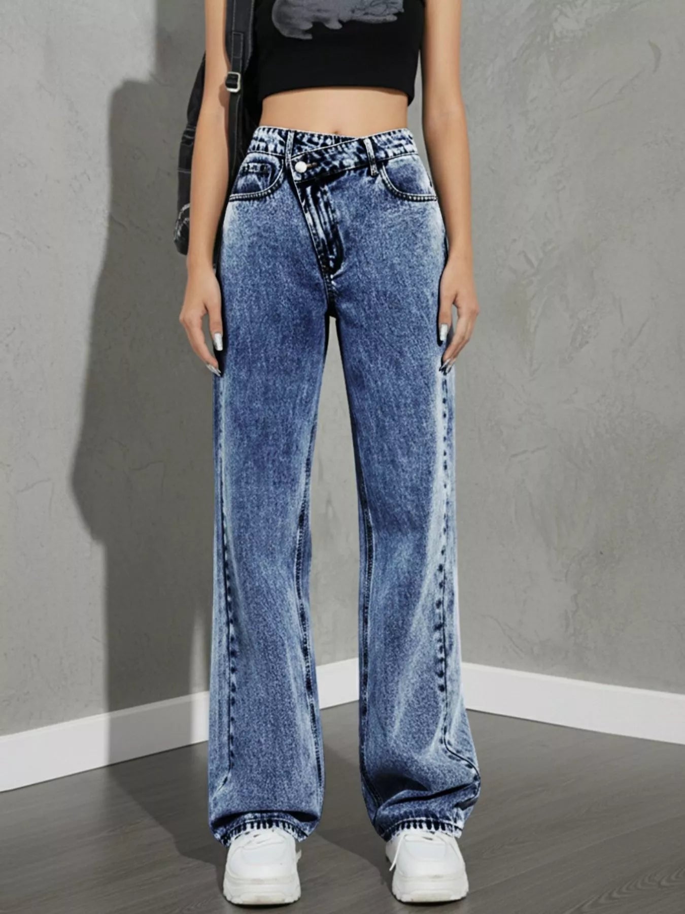 High Waist Wide Leg Jeans designed for comfort and style at Lookzlike
