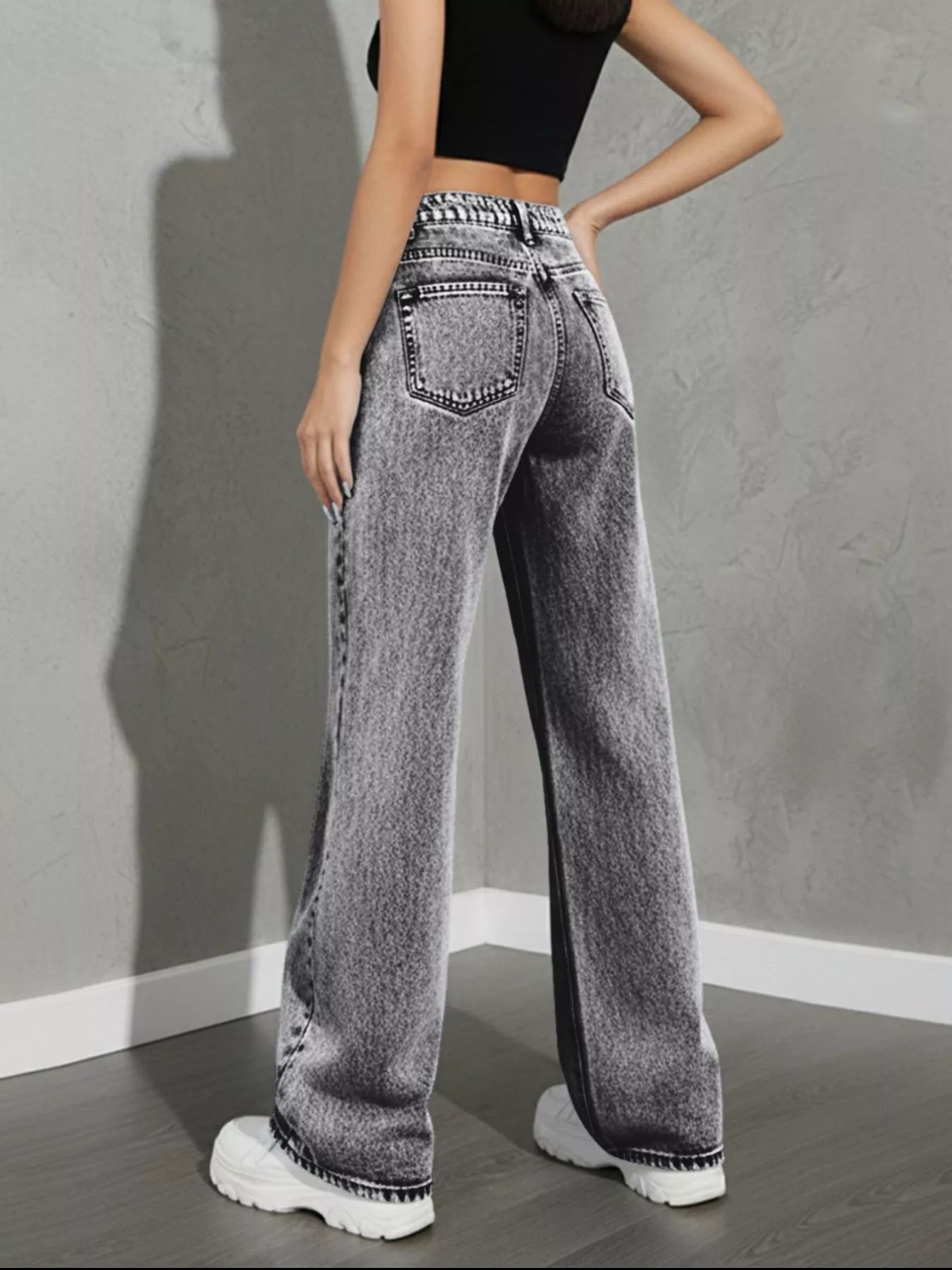High Waist Wide Leg Jeans designed for comfort and style at Lookzlike