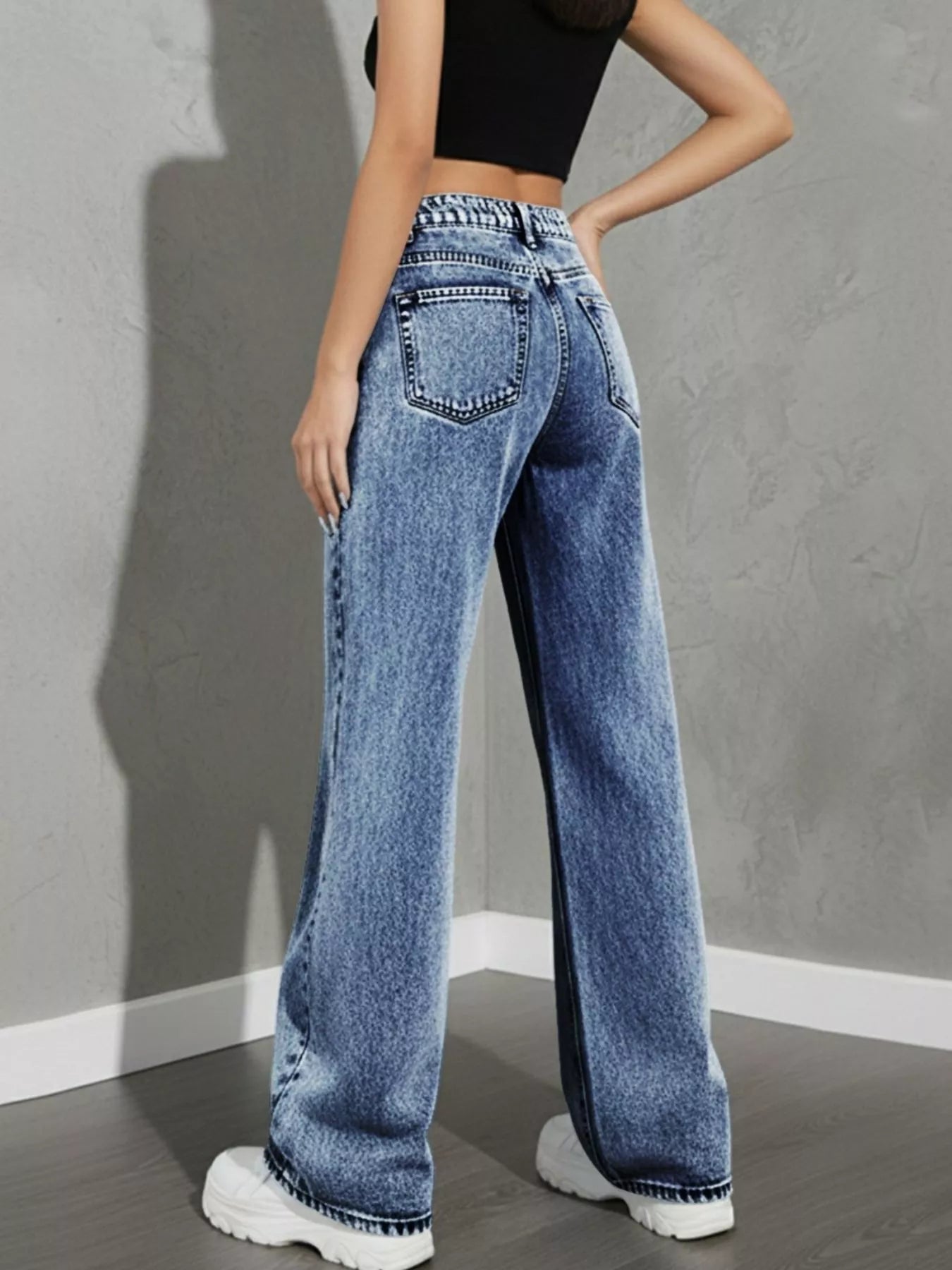 High Waist Wide Leg Jeans designed for comfort and style at Lookzlike