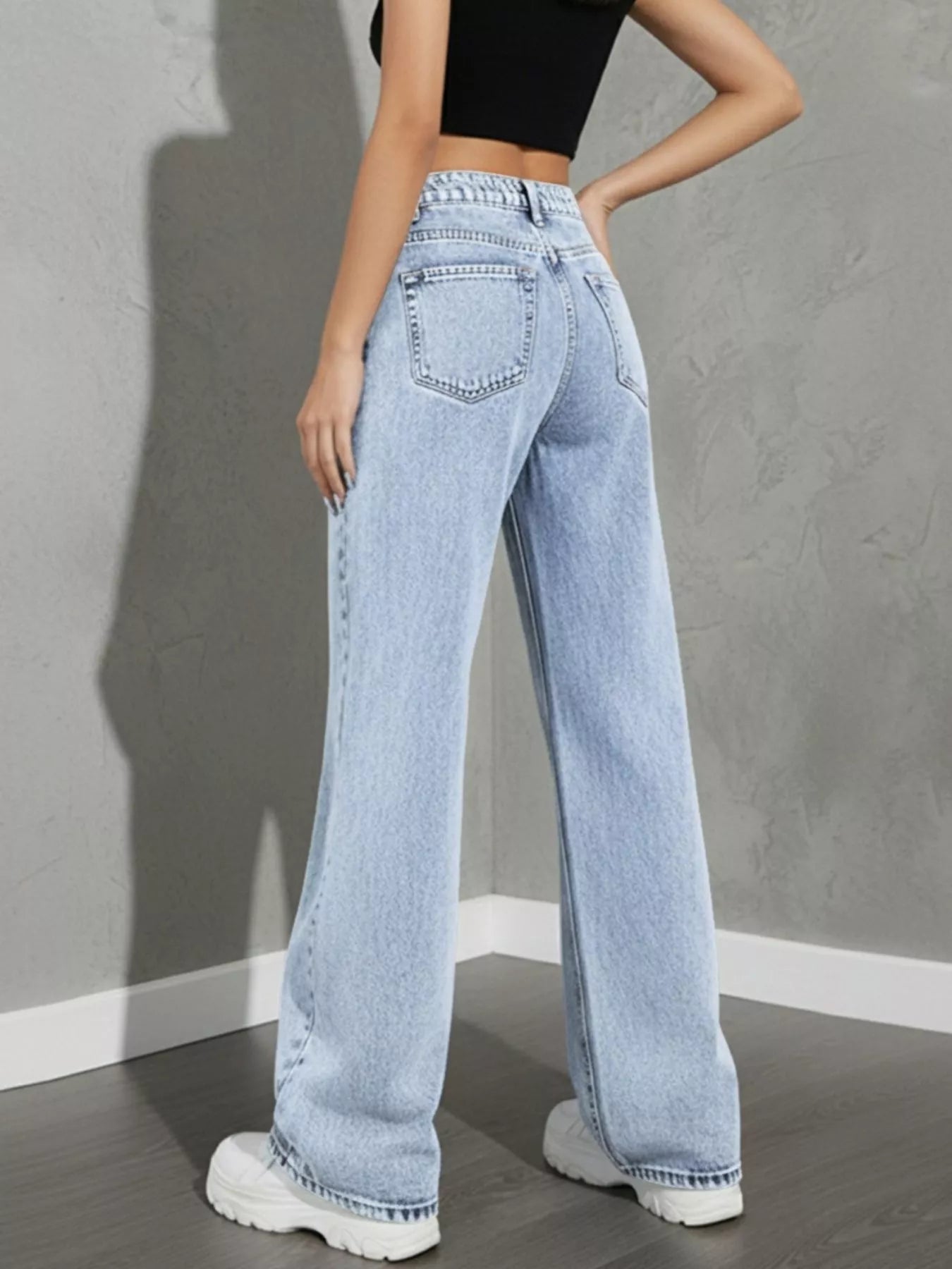High Waist Wide Leg Jeans designed for comfort and style at Lookzlike