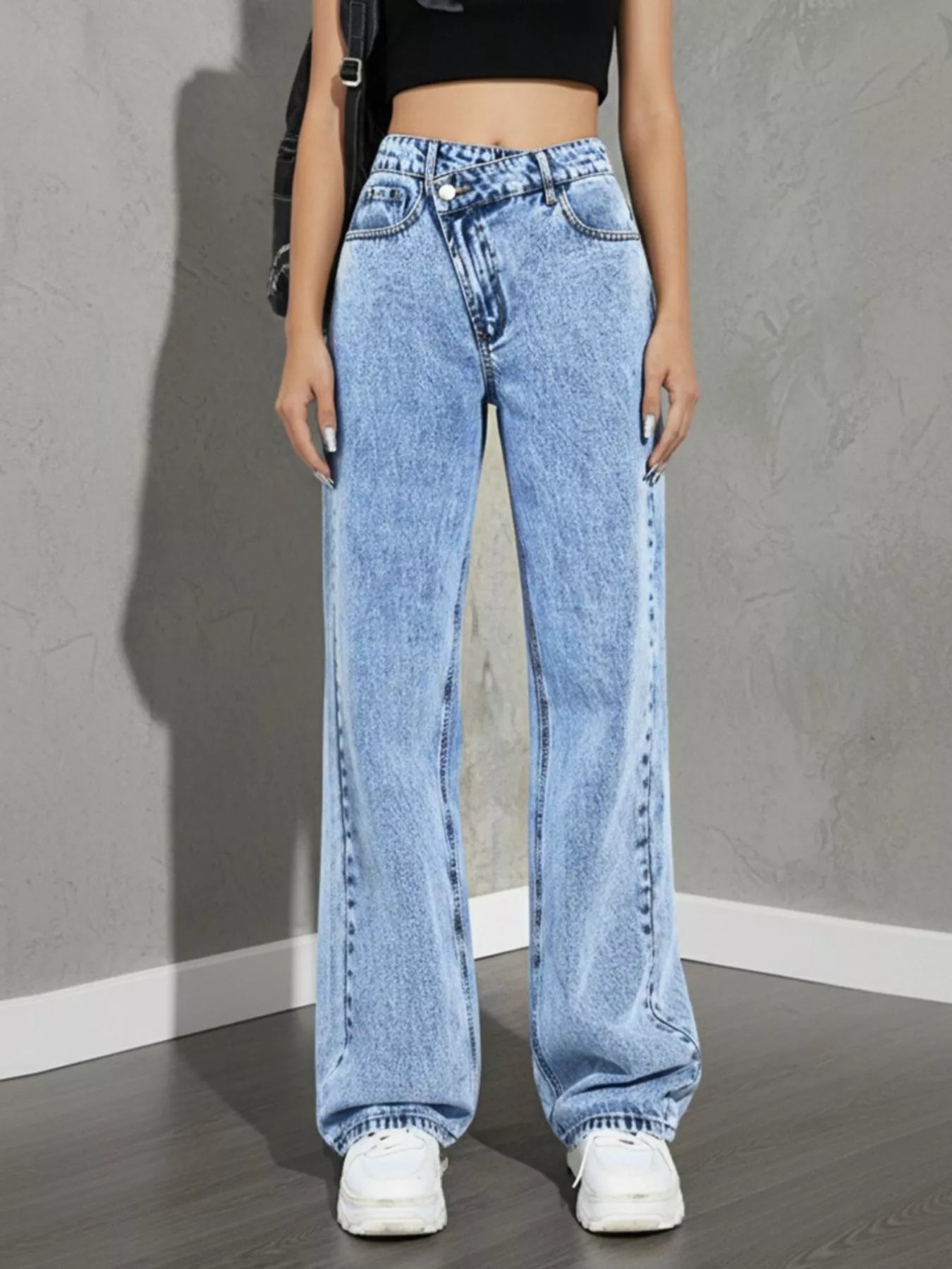 High Waist Wide Leg Jeans designed for comfort and style at Lookzlike