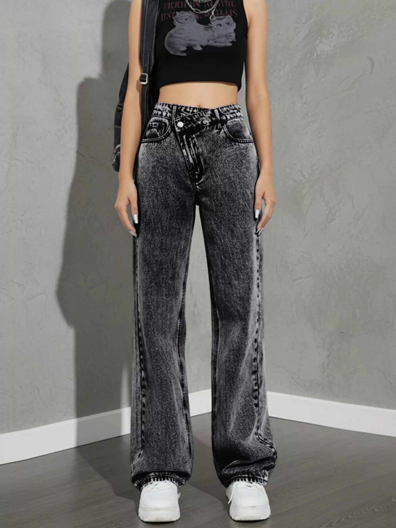 High Waist Wide Leg Jeans designed for comfort and style at Lookzlike