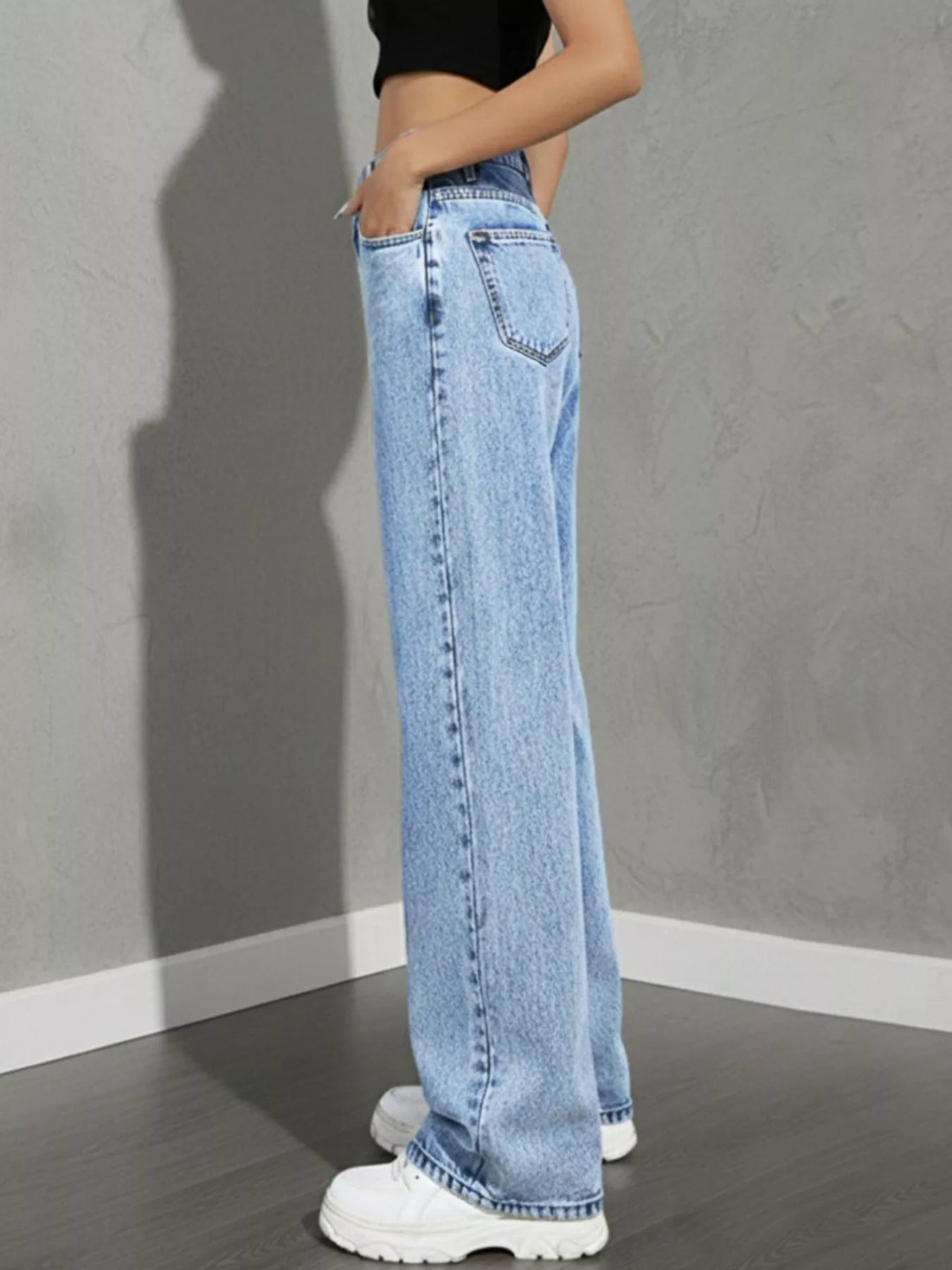 High Waist Wide Leg Jeans designed for comfort and style at Lookzlike
