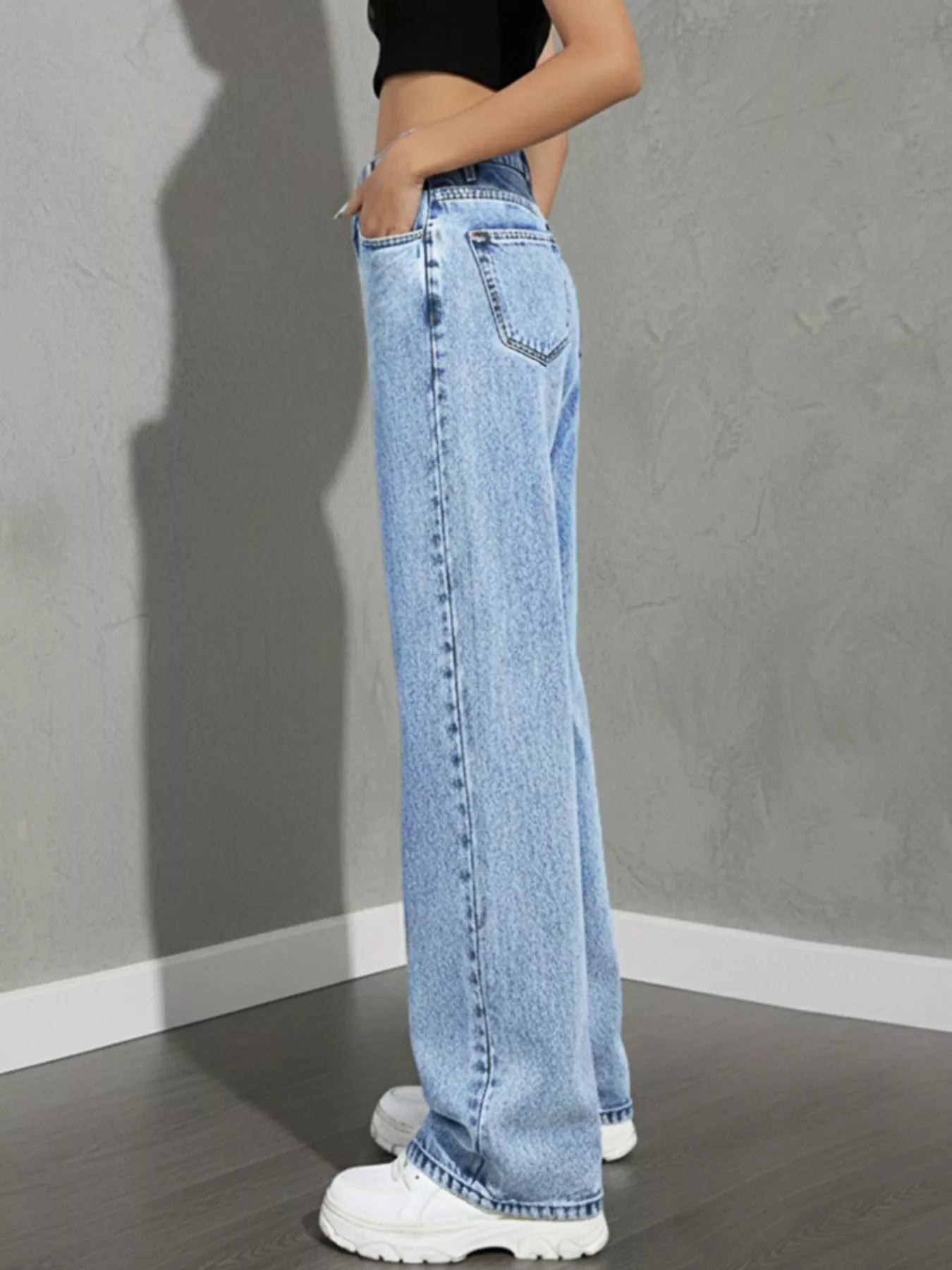 High Waist Wide Leg Jeans designed for comfort and style at Lookzlike