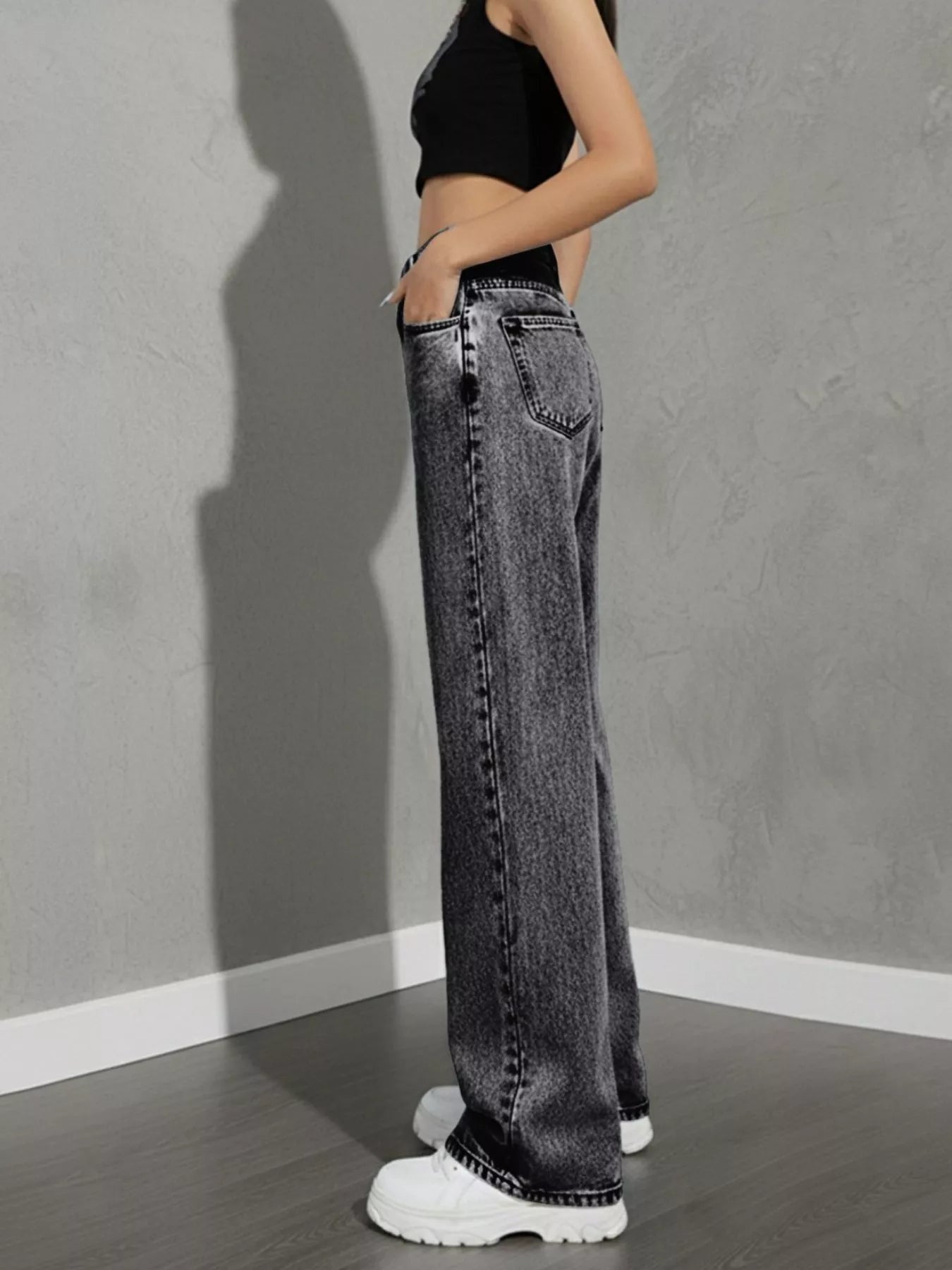 High Waist Wide Leg Jeans designed for comfort and style at Lookzlike