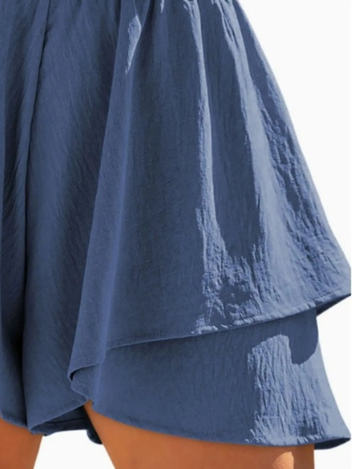 High-Waisted Elastic Waistband Layered Shorts - Lookzlike