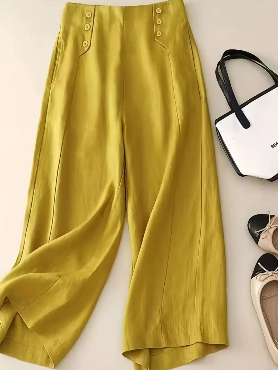 High-Waisted Wide-Leg Cropped Pants designed for comfort and style at Lookzlike