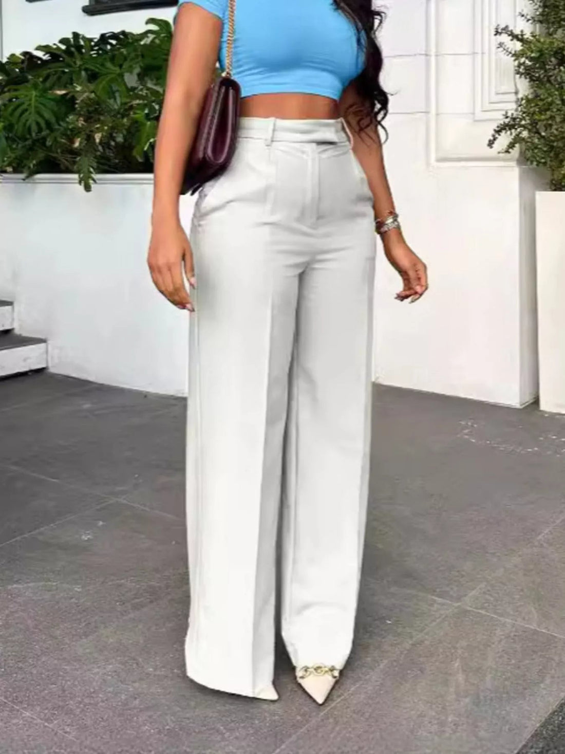 High-Waisted Wide-Leg Pants designed for comfort and style at Lookzlike